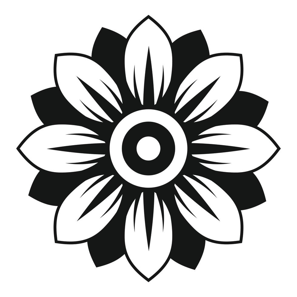 Seed sunflower icon, simple style vector