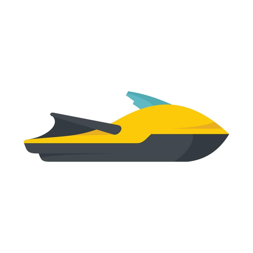 Sport jet ski icon, flat style vector