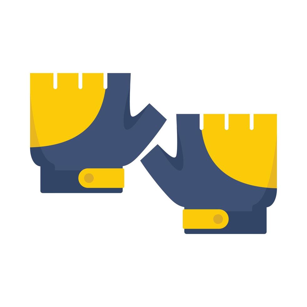 Bike gloves icon, flat style vector