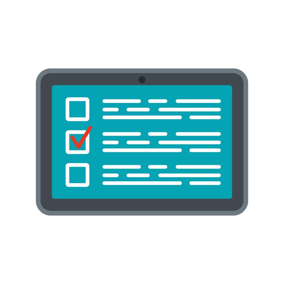 Online vote icon, flat style vector