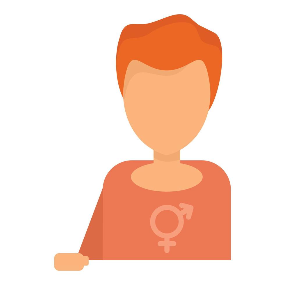 Lgbt woman icon, flat style vector