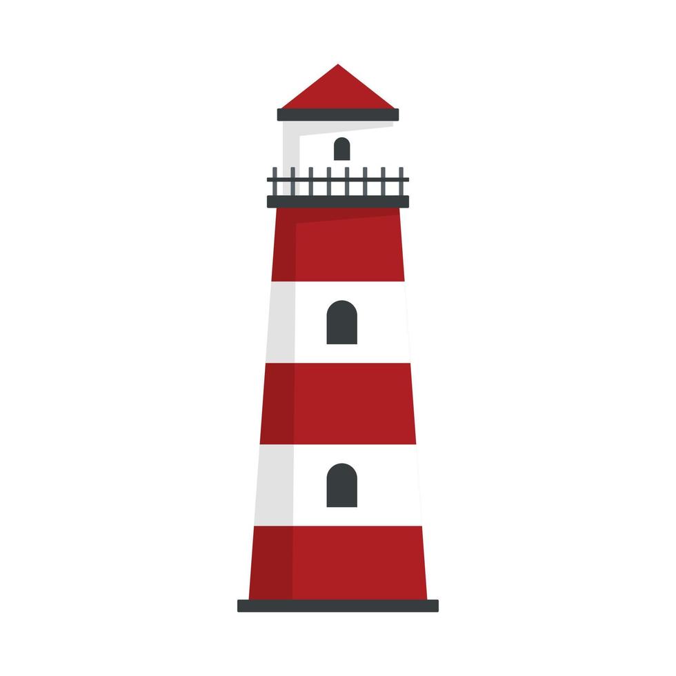 Lighthouse icon, flat style vector