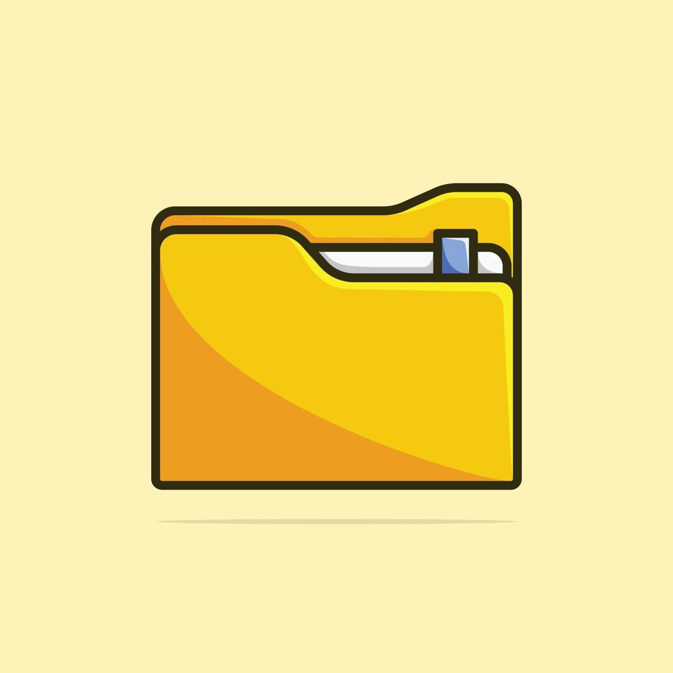 Data folder icon cartoon vector illustration