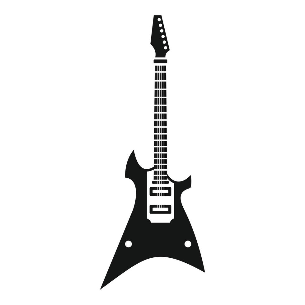 icono de guitarra eléctrica, estilo simple vector