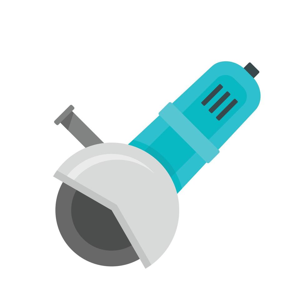 Work angle grinder icon, flat style vector