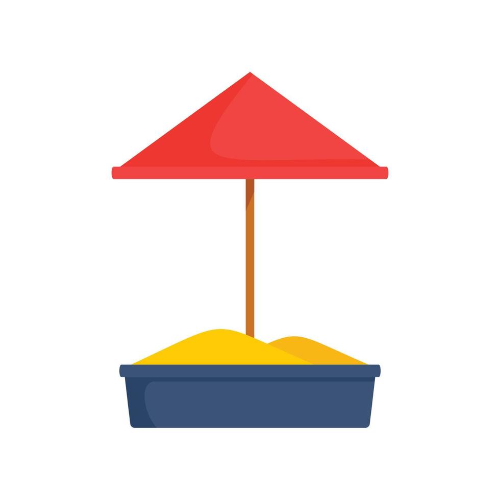 Sand kid playground icon, flat style vector