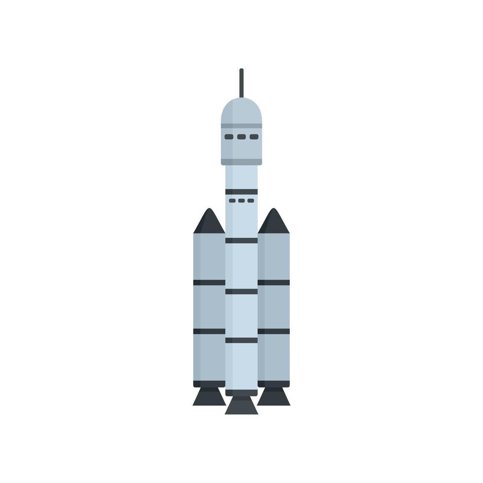 Spaceship icon, flat style vector