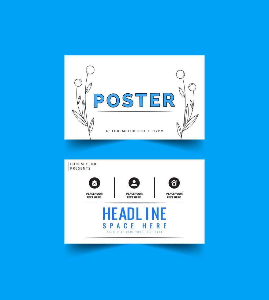 business card template design vector art classic and modern