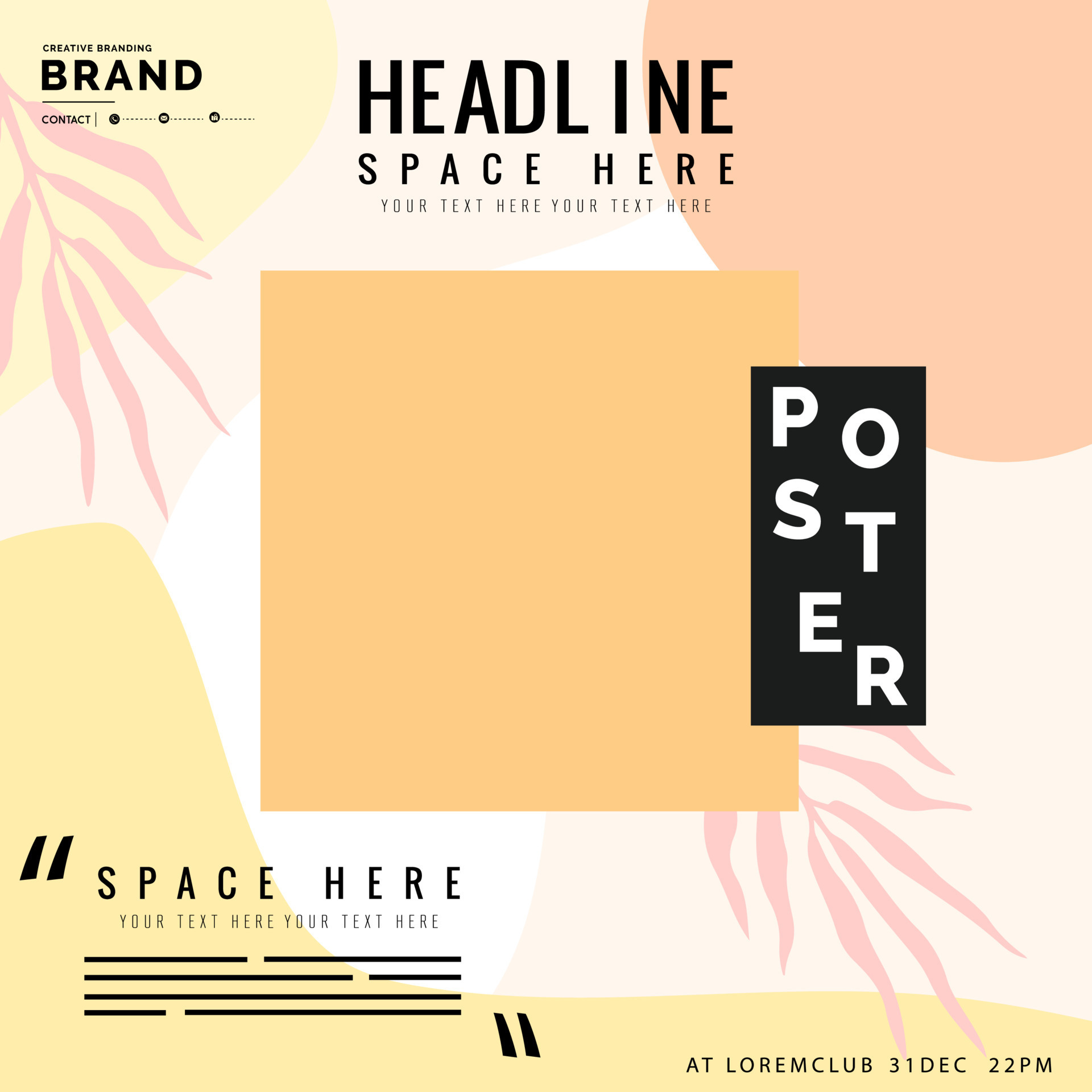 illustration poster template vector design colorful 14480406 Vector Art