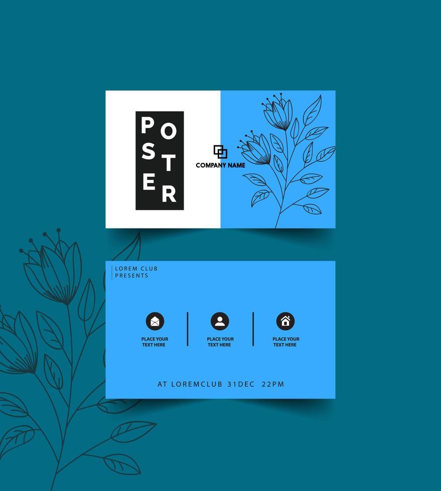 business card template design vector art classic and modern