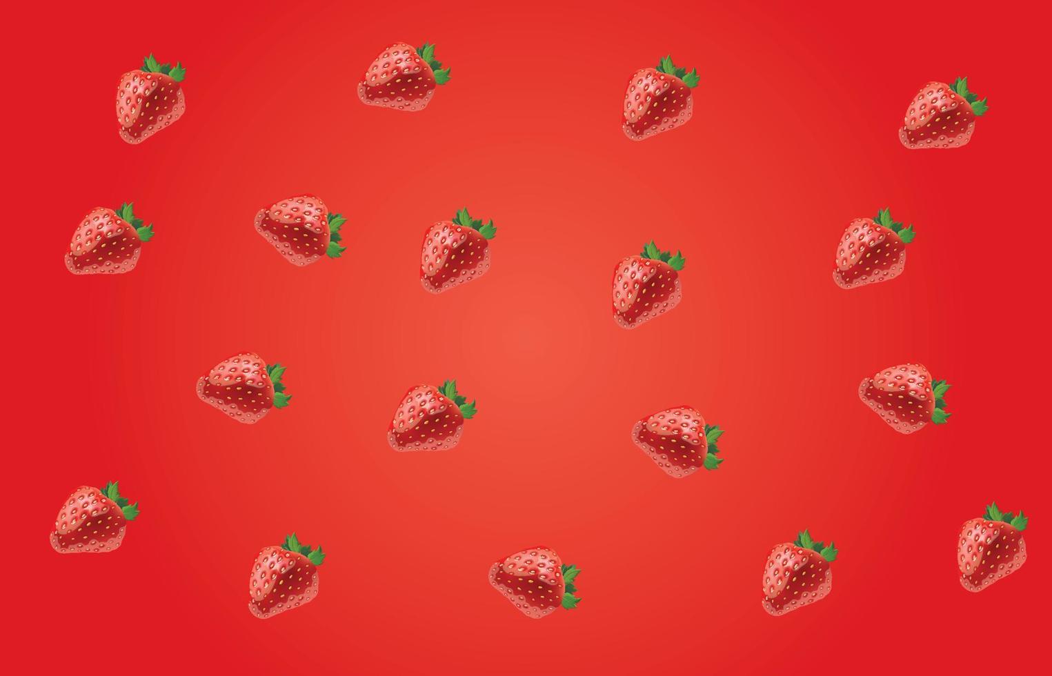 Strawberry pattern background vector
