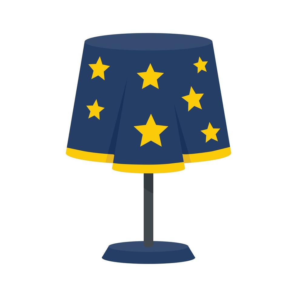 Magic desk lamp icon, flat style vector