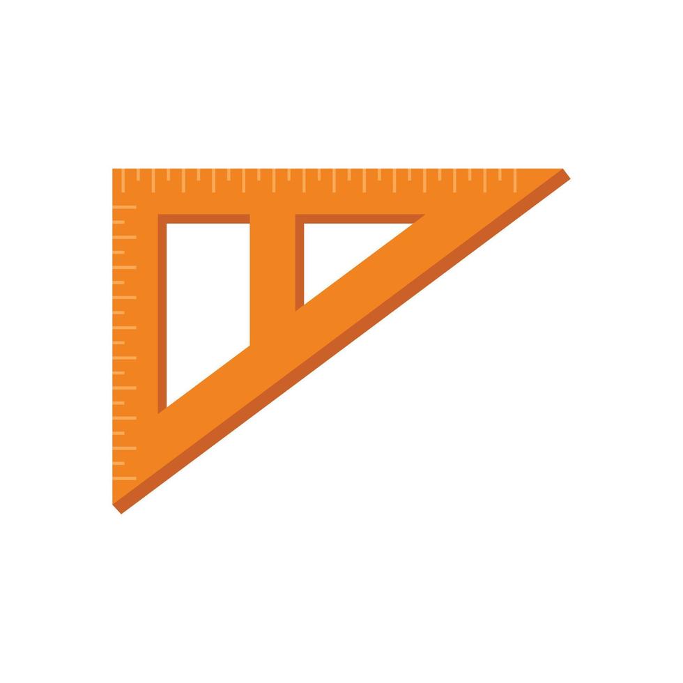 Angle ruler icon, flat style vector