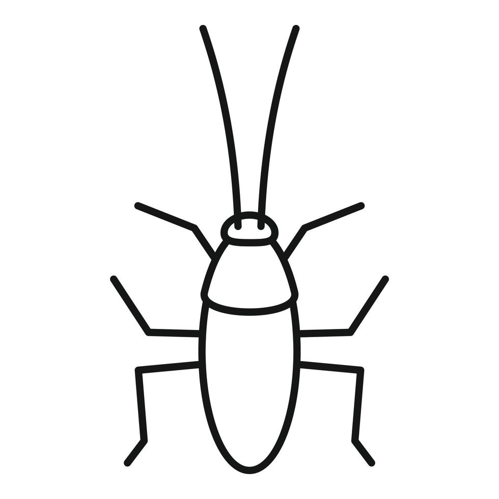 icono de cucaracha, estilo de contorno vector