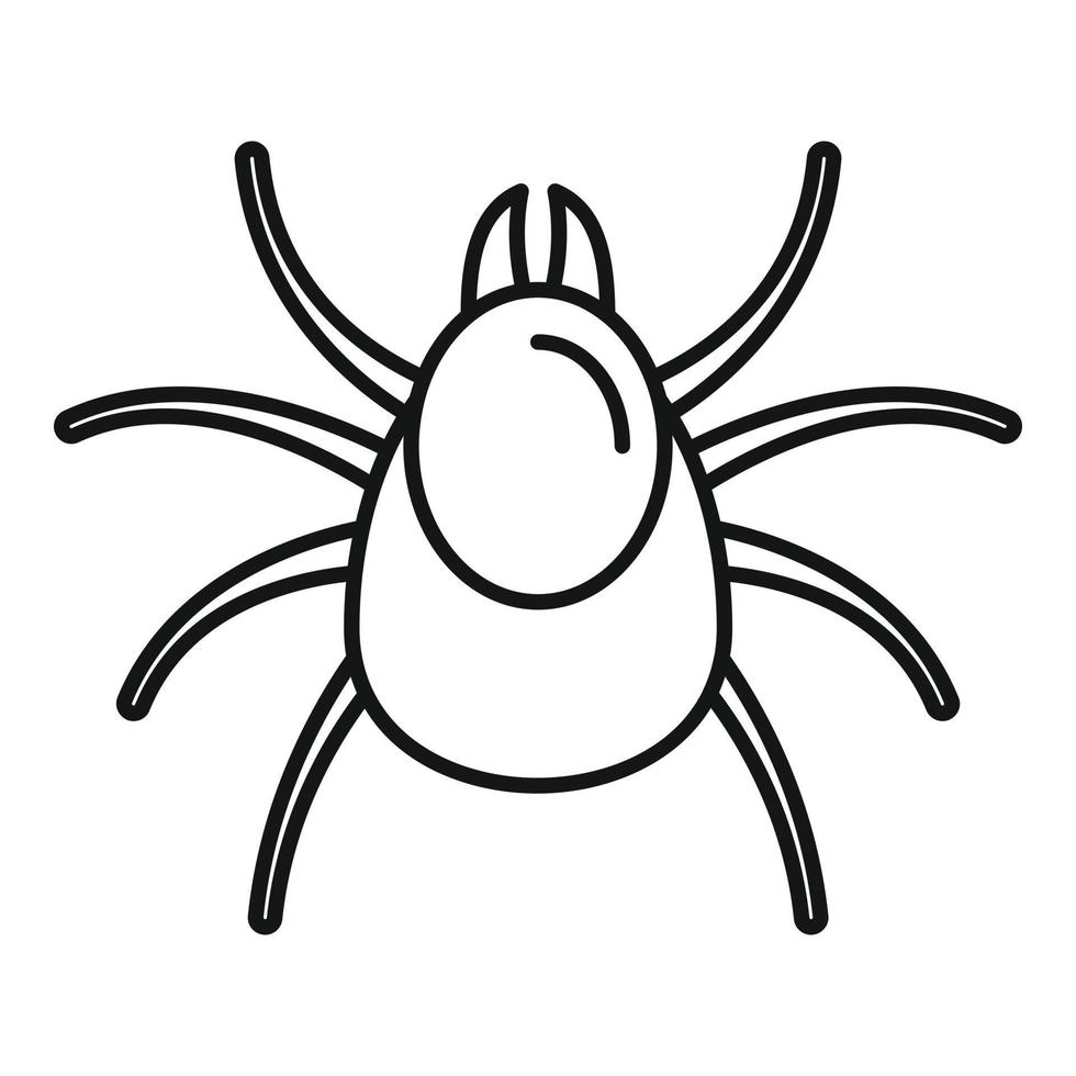 icono de ácaro de insectos, estilo de esquema vector