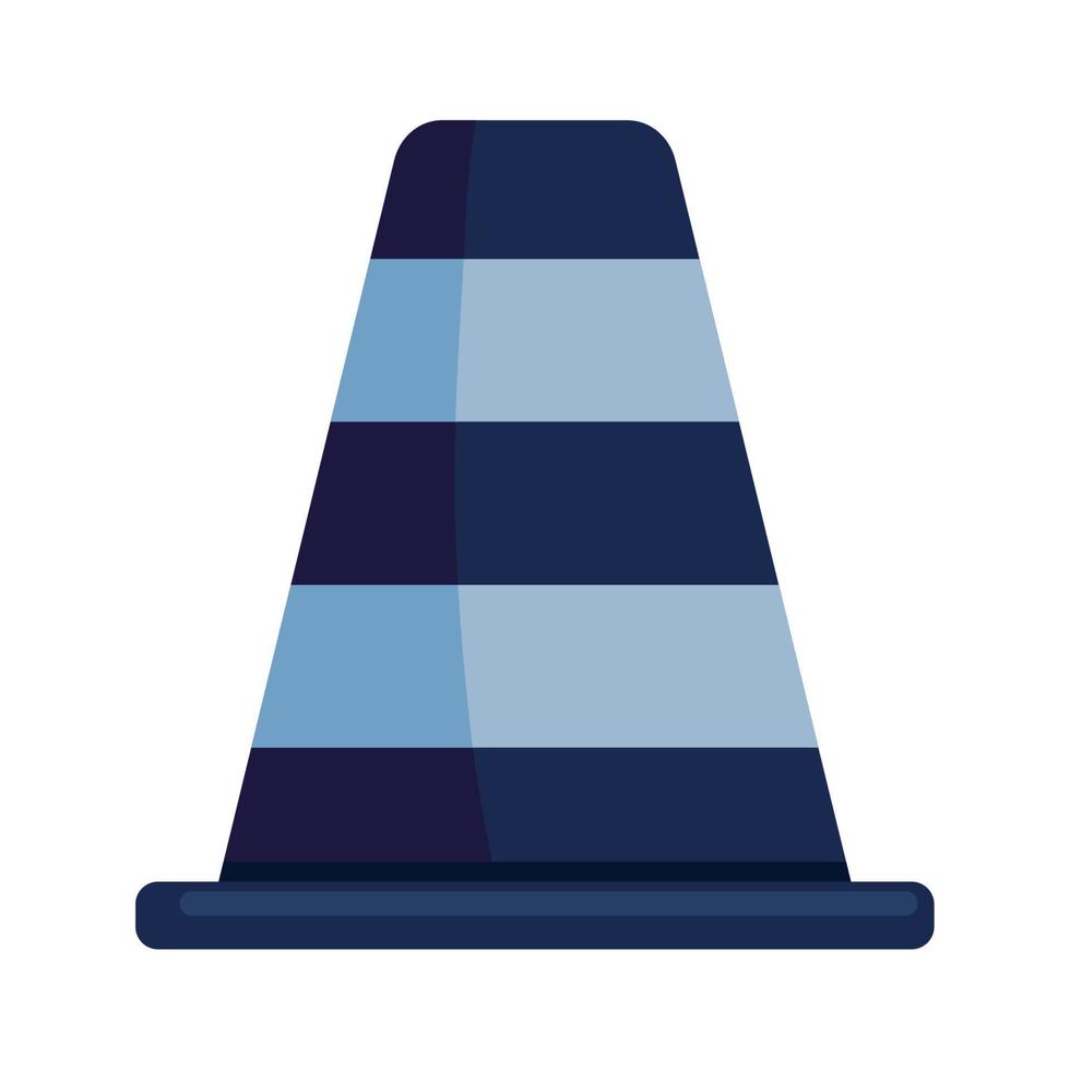 blue traffic cone signal vector