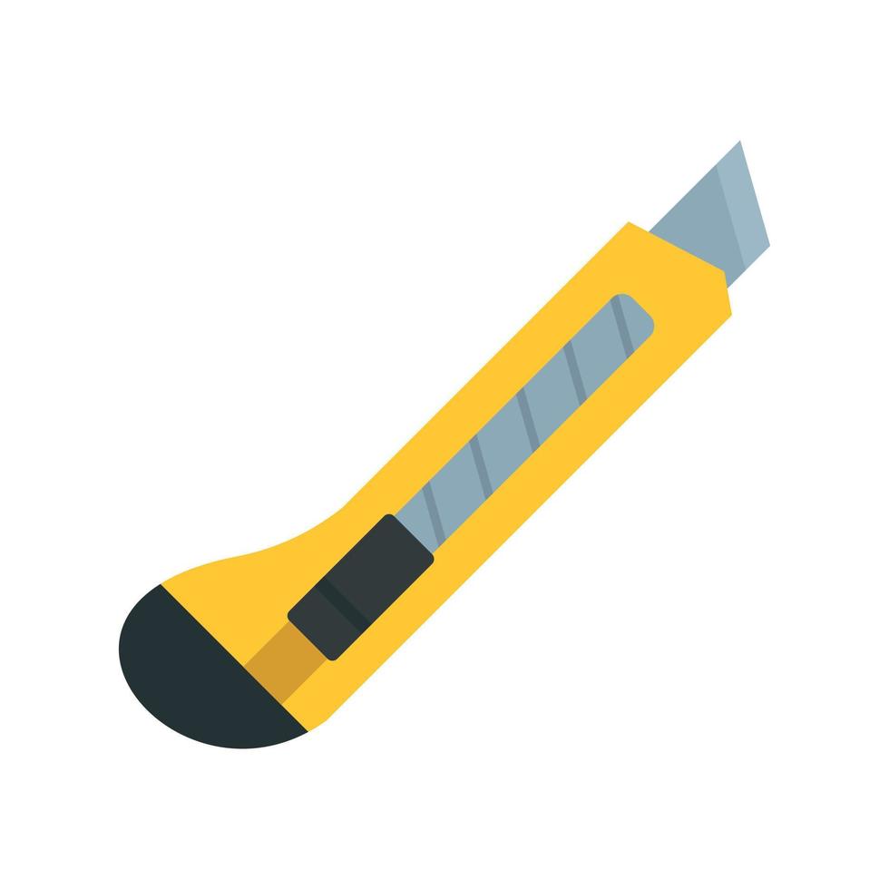 icono de cuchillo de oficina, estilo plano vector