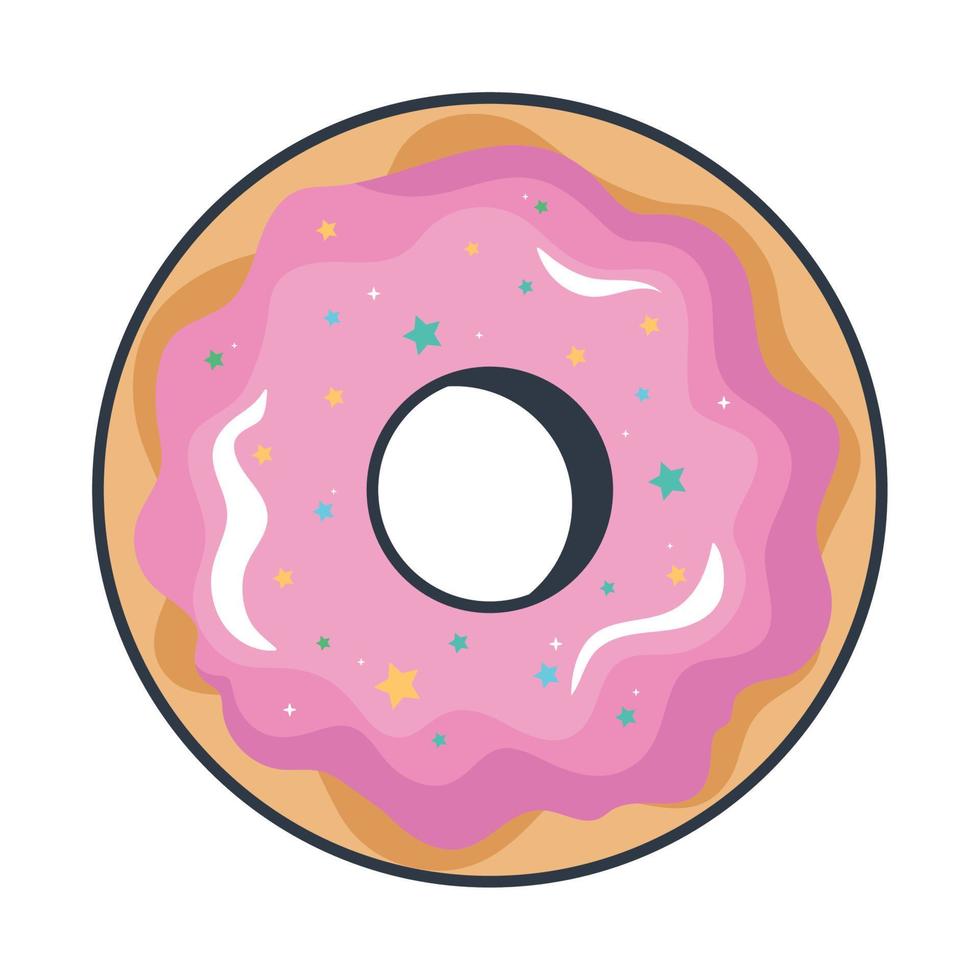 cute donut kawaii style vector