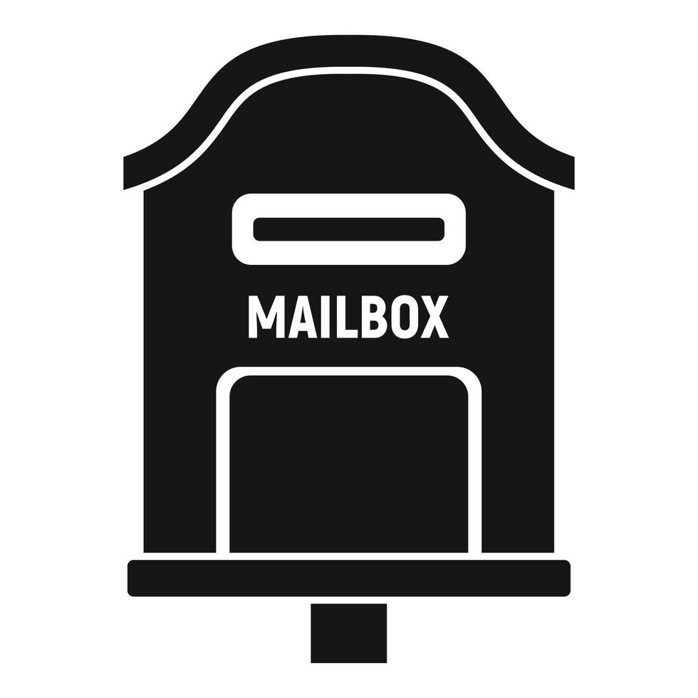 Delivery mailbox icon, simple style vector