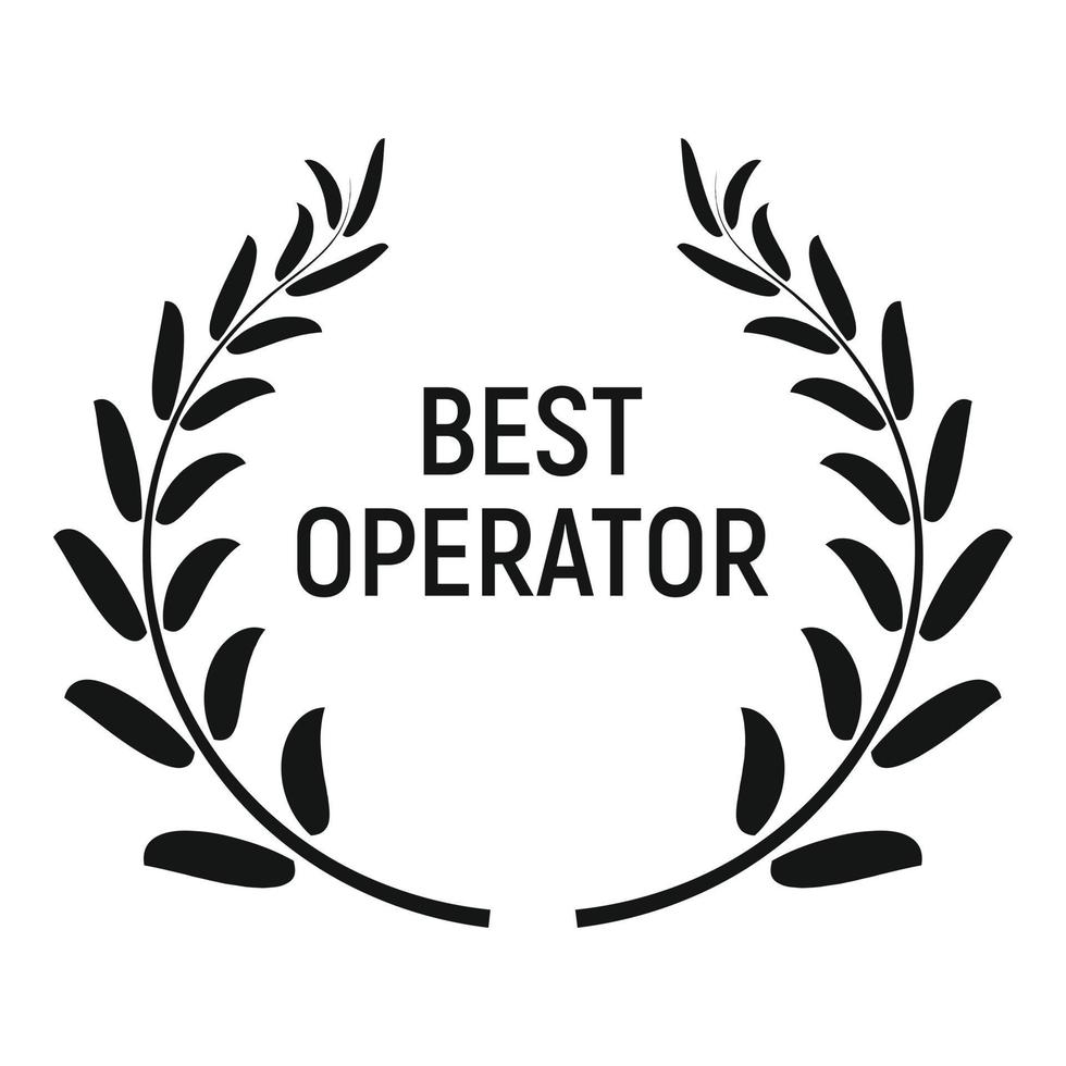 Best operator award icon, simple style vector