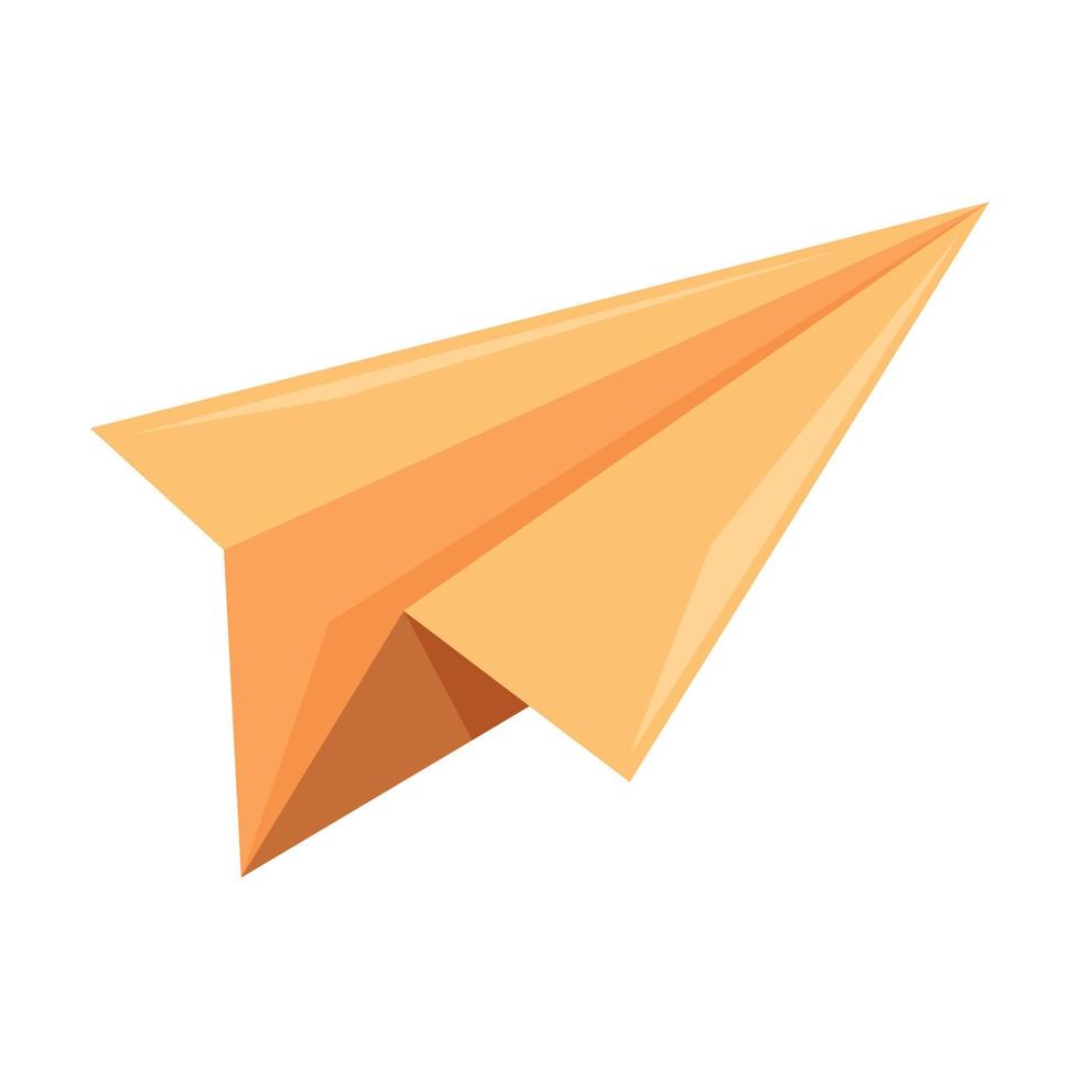 paper airplane flying vector