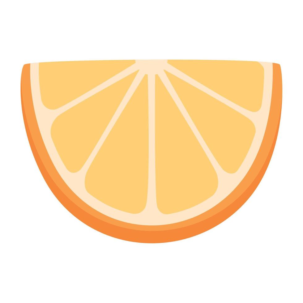 orange citrus fruit portion vector