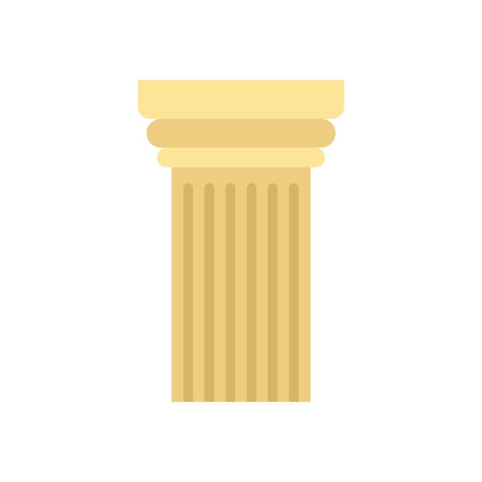 Greek column icon, flat style vector