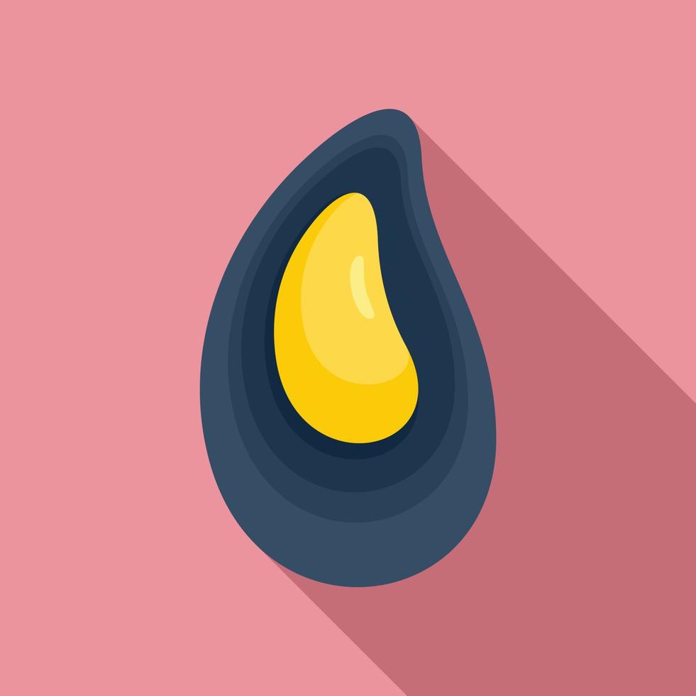 Mussels icon, flat style vector