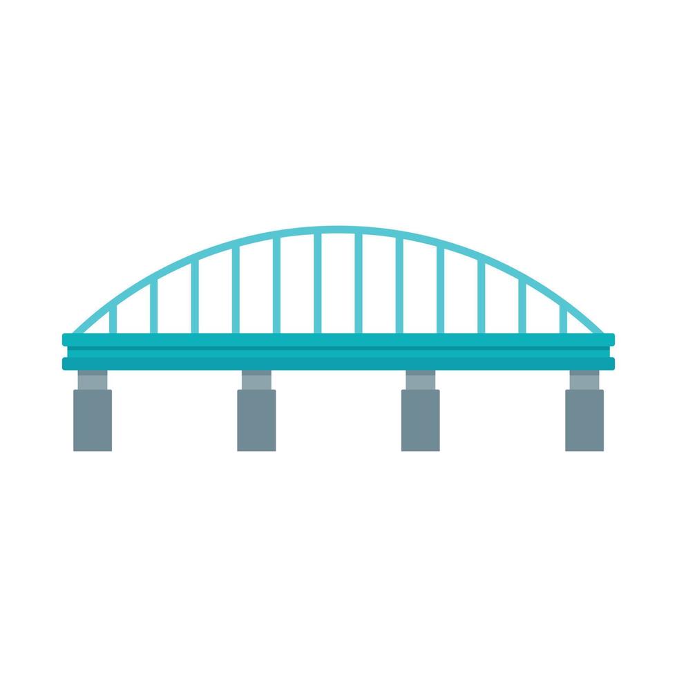 Safe bridge icon, flat style vector