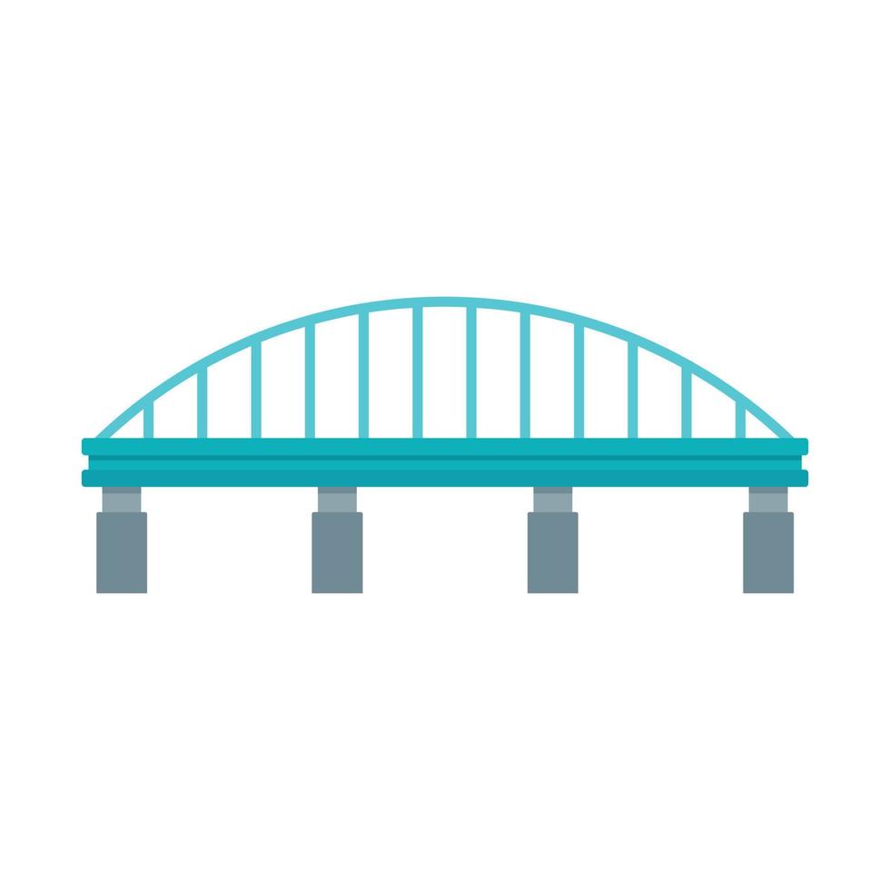 icono de puente seguro, estilo plano vector