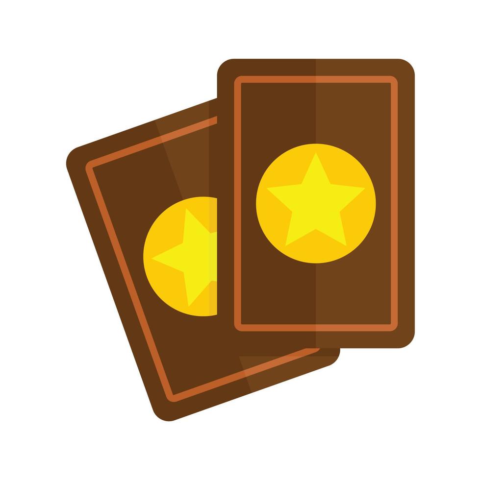 icono de cartas mágicas, tipo plano vector