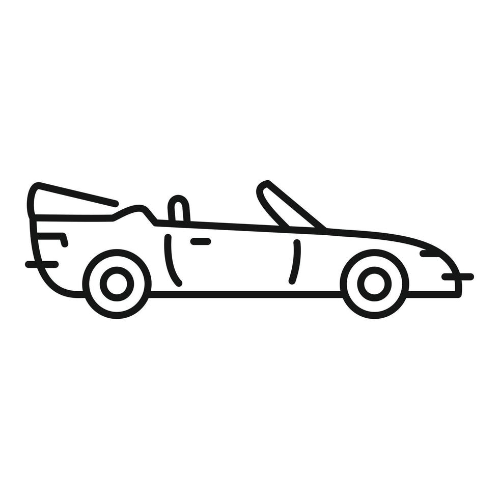 Cabriolet icon, outline style vector