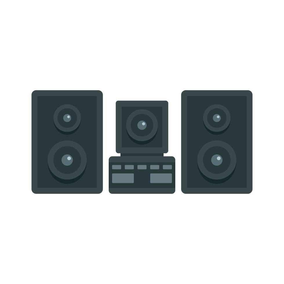 Stereo system icon, flat style vector