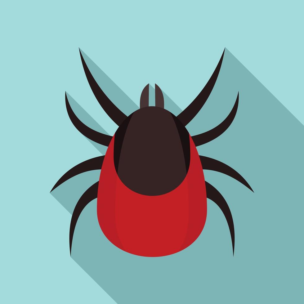 Allergy mite icon, flat style vector