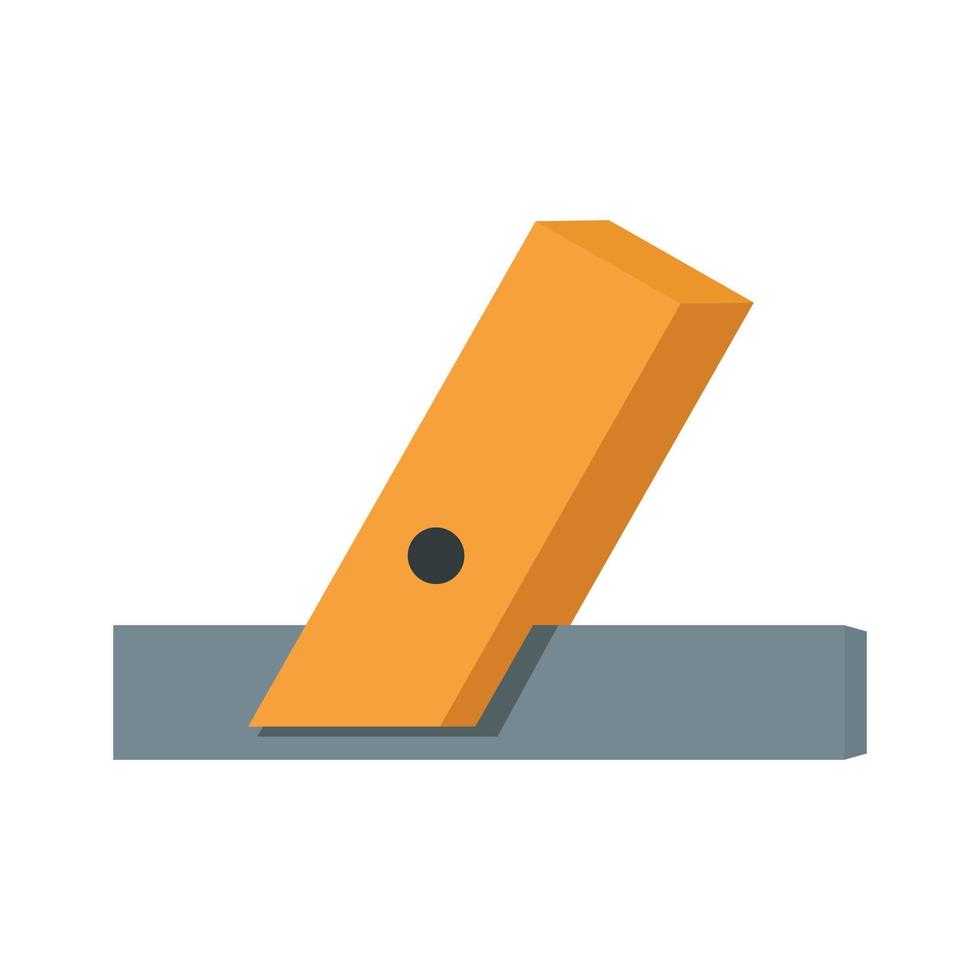 Wood angle tool icon, flat style vector