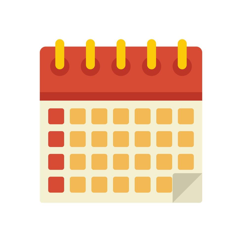 Fitness calendar icon, flat style vector