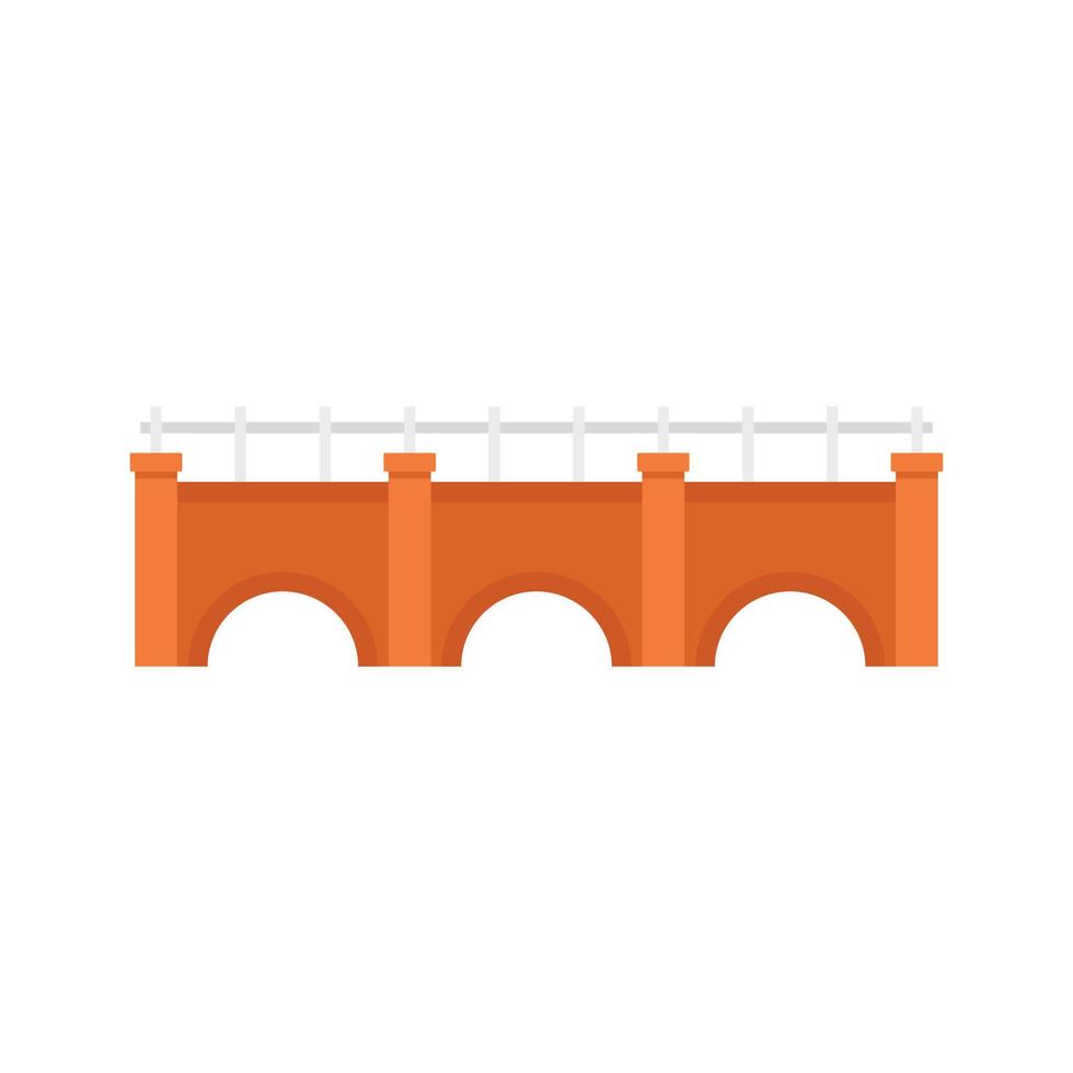 icono del puente de la ciudad, tipo plano vector