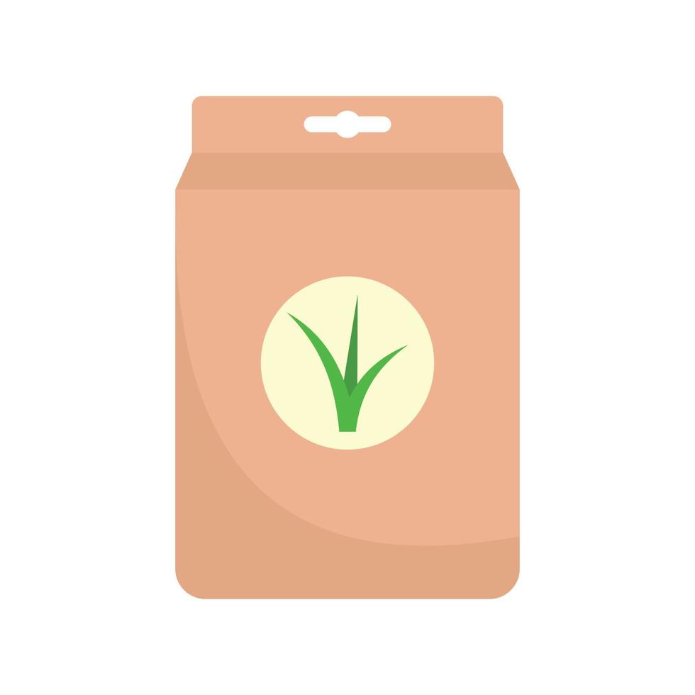 Seed plant package icon, flat style vector