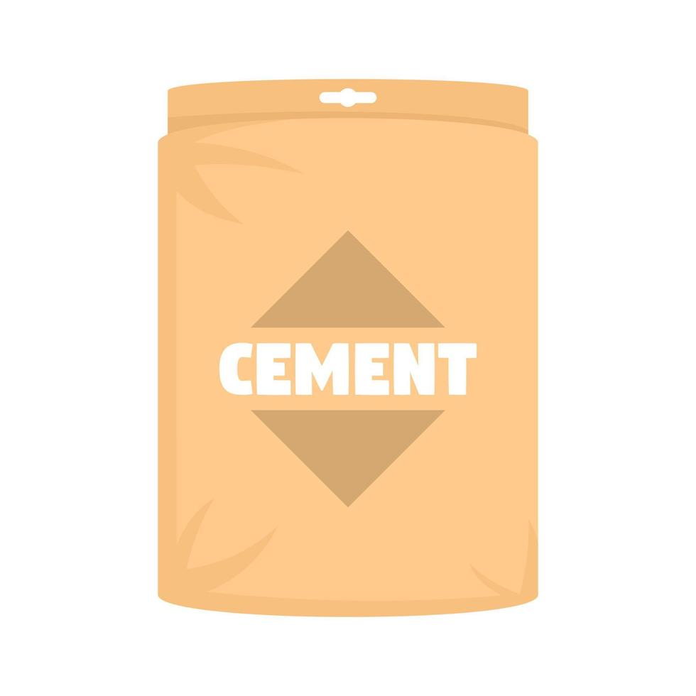 Cement bag icon, flat style vector