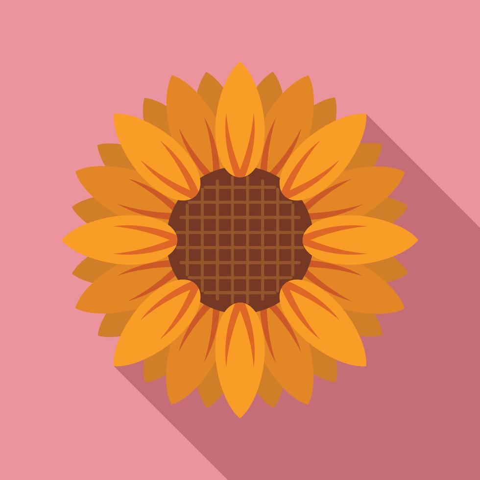 icono de girasol cosmético, tipo plano vector