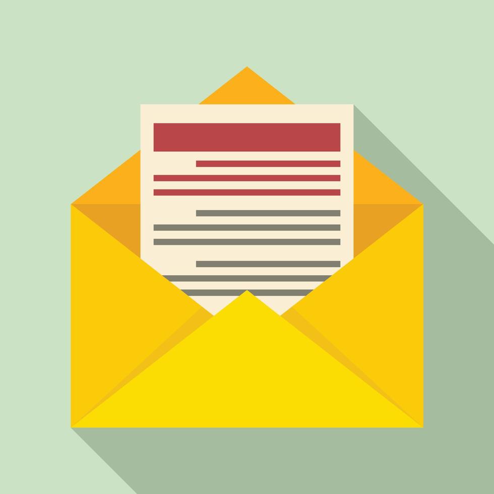 Tax mail icon, flat style vector