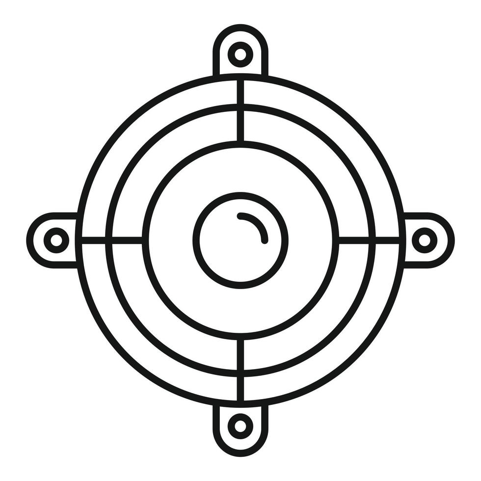 Car speaker icon, outline style vector