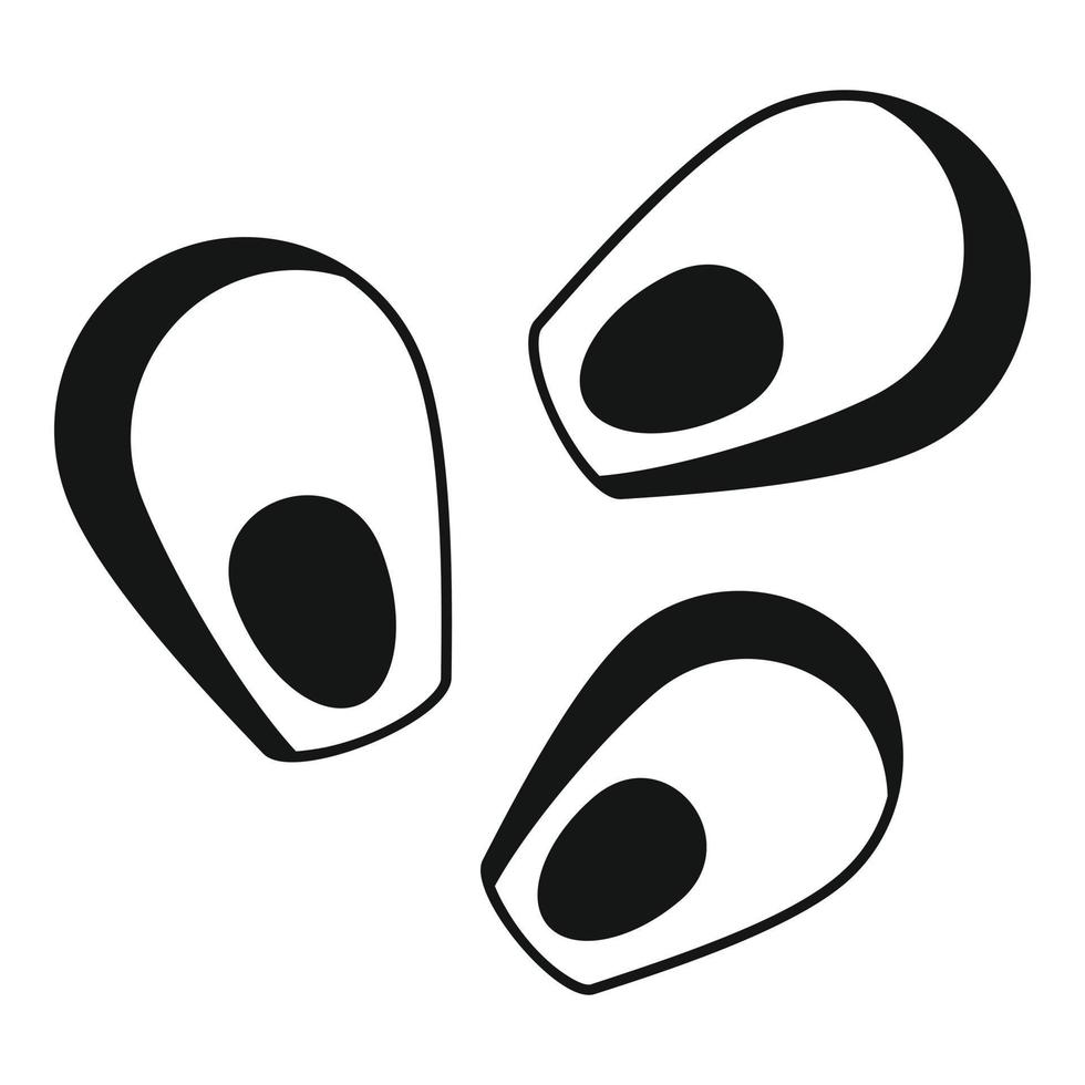 Corn seed icon, simple style vector