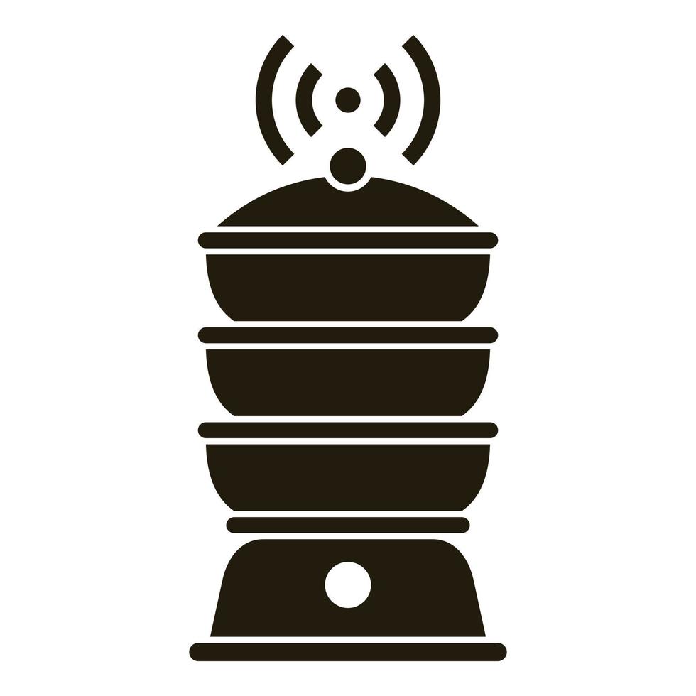 Smart rice cooker icon, simple style vector