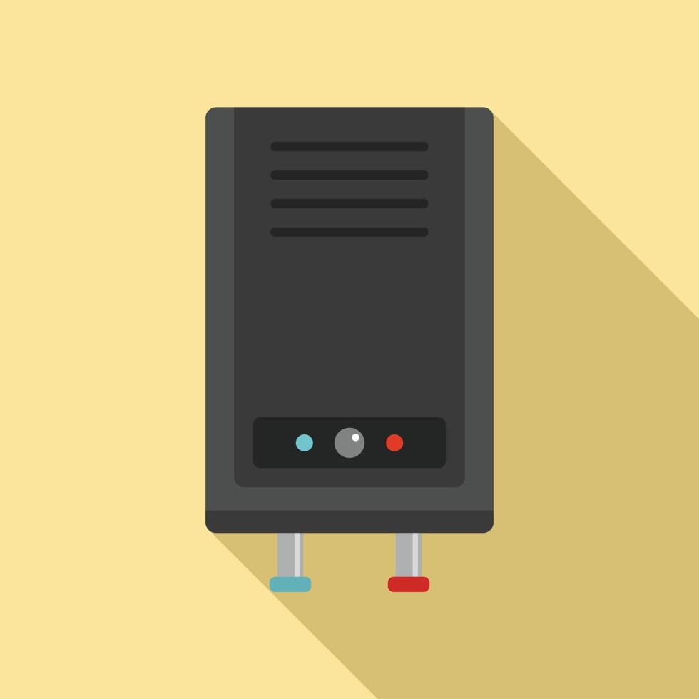 Thermal boiler icon, flat style vector