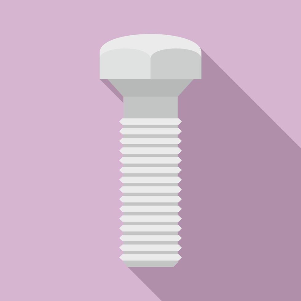 Industry bolt icon, flat style vector