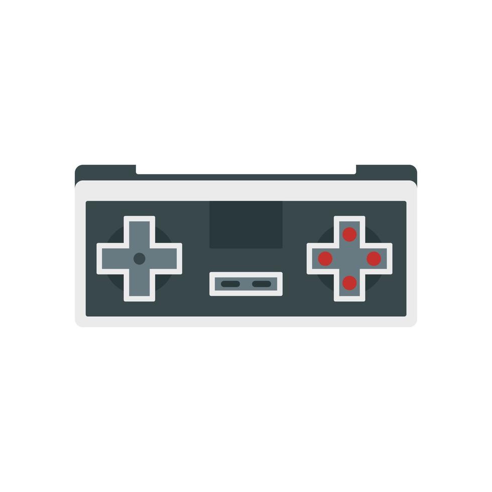 icono de controlador de juego retro, estilo plano vector