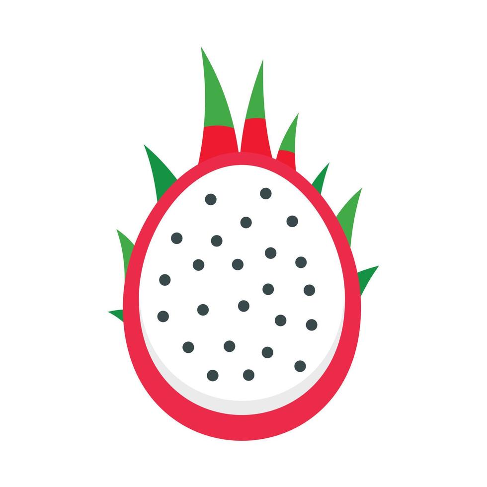 Half pitaya icon, flat style vector