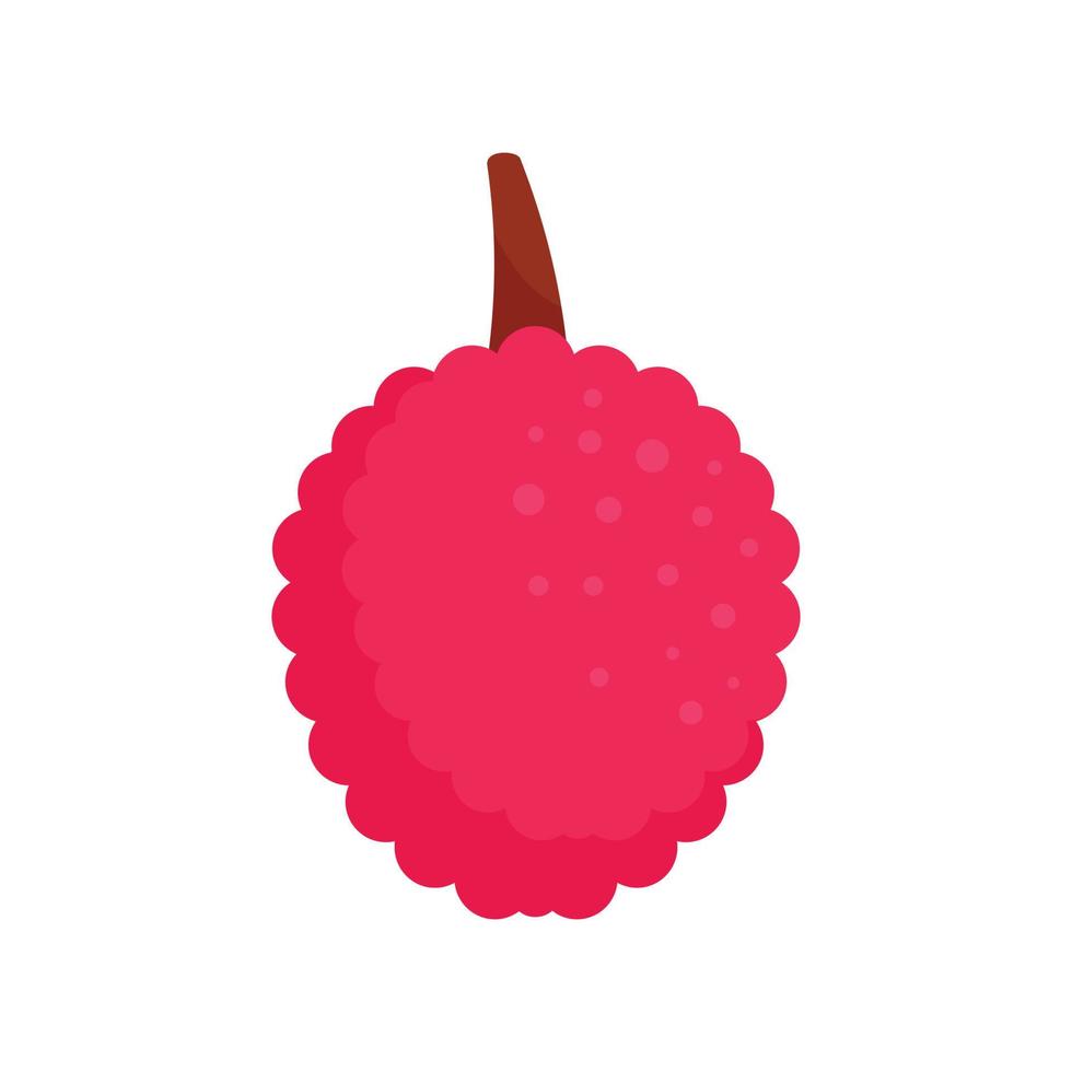 icono de fruta de lichis, estilo plano vector