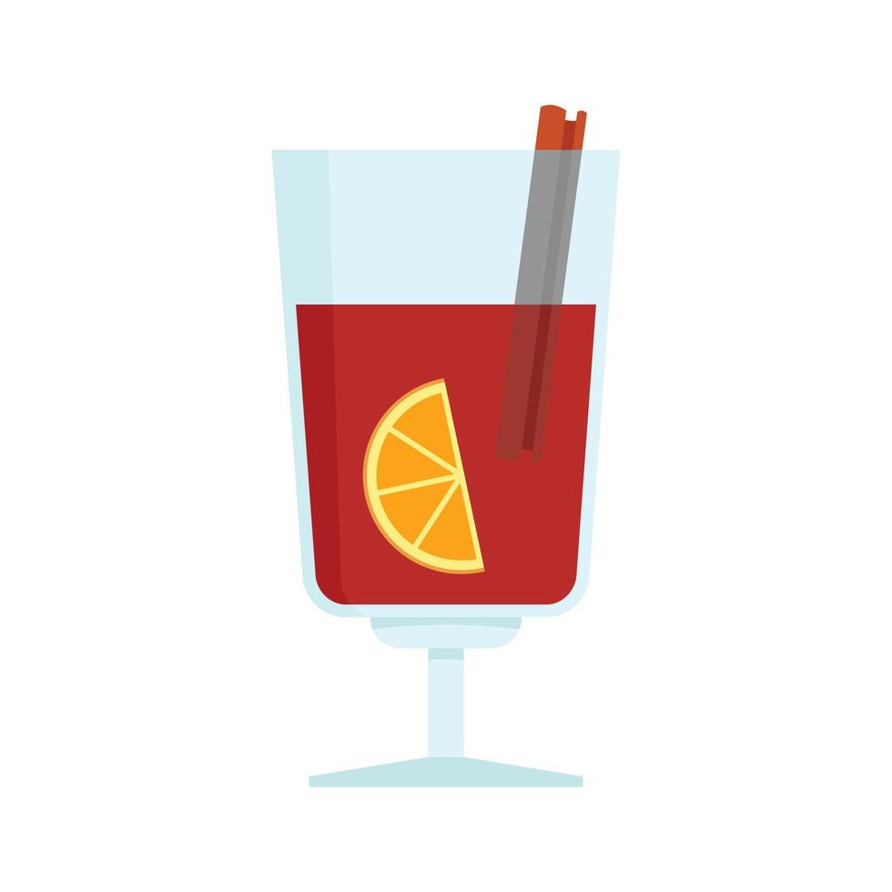 Mulled wine icon, flat style vector